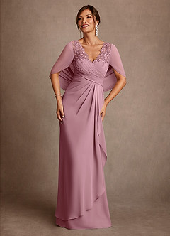 Azazie Santa Clara Mother of the Bride Dresses Vintage Mauve A-Line Lace Dress image1