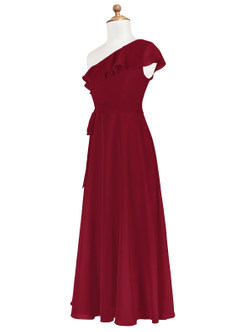 Azazie Eletta A-Line Ruched Chiffon Floor-Length Junior Bridesmaid Dress image8
