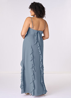 Barbie ♥ Azazie Bridesmaid Dresses Twilight Sheath Bow Chiffon Dress image7