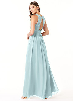 Azazie Luz Bridesmaid Dresses Mist A-Line Lace Chiffon Dress image5
