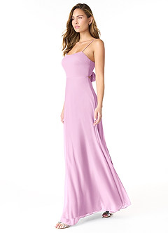 Azazie Rae Bridesmaid Dresses Candy Pink A-Line Bow Mesh Dress image4