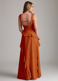 Azazie Sloane Bridesmaid Dresses Paprika A-Line Sweetheart Neckline Chiffon Dress image2