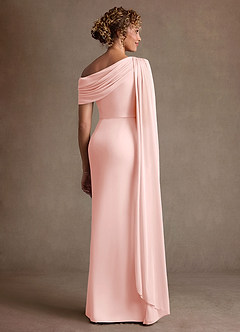 Azazie Bassi Klänningar till brudens mor Klä Sjöjungfru i Maska Av axeln Rodnande Rosa image2