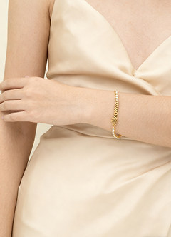 front Pulsera de tenis con diamantes de imitación y nombre personalizado