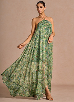 Jubilee Green Floral Maxi Dress image3