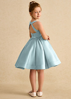 Azazie Julietta Blumenmädchenkleider Ballkleid Cabrio Tüll Kleid Nebel image8