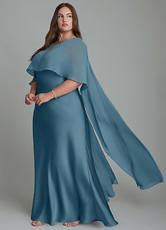 Azazie Stefania Robes de demoiselle d'honneur Robe Trapèze en Satin extensible Bermude image10