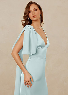 Christian Siriano Bridal for Azazie 1011 Robes de demoiselle d'honneur Robe Sirène en Satin extensible Arc Brume image8