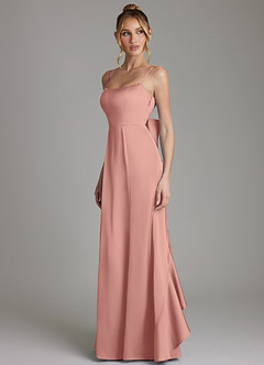 Azazie Zherra Abiti da Damigella Abito Sirena in Raso Elasticizzato Fiocco Rosetta image2