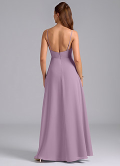 Azazie Sarella Bridesmaid Dresses Wisteria A-Line with Pockets Chiffon Dress image2