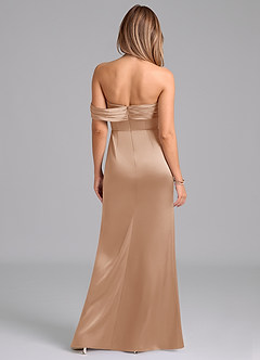 Azazie Lisbeth Bridesmaid Dresses English Rose Mermaid Off the Shoulder Stretch Satin Convertible Dress image7