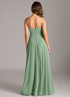 Azazie Amani Bridesmaid Dresses Matcha A-Line Pleated Chiffon Dress image2
