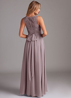 Azazie Kingsley Bridesmaid Dresses Dusk A-Line Lace Chiffon Dress image2
