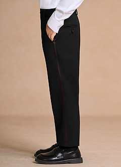 front Lucas Black Boys Shawl Lapel Tuxedos