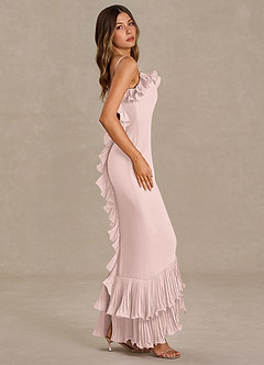 Vionette  Powder Pink Ruffle Maxi Dress image4