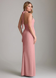 Azazie Valerie Bridesmaid Dresses Dusty Rose Mermaid Pleated Chiffon Dress image2