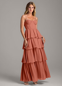 Azazie Alanna Bridesmaid Dresses Clay A-Line Sweetheart Neckline Chiffon Dress image1