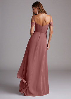 Azazie Marley Bridesmaid Dresses Desert Rose A-Line Off the Shoulder Chiffon Convertible Dress image8