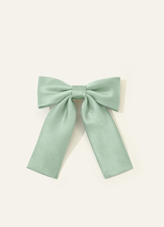 front Girls Satin Bow Hair Clip