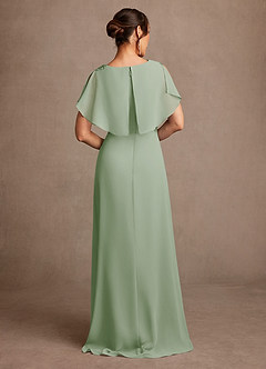 Azazie Frieda Kleider für die Brautmutter A-Linie Applizieren Chiffon Kleid Staubiger Salbeigrün image3
