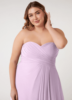 Azazie Arabella Allure Robes de demoiselle d'honneur Robe Trapèze Convertible en Mousseline de soie Encolure en Forme de Cœur Frostiges Flieder image7