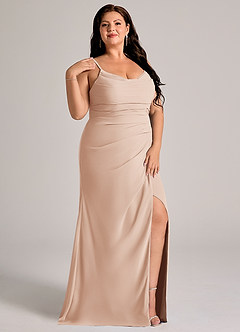 Azazie Deandra Bridesmaid Dresses English Rose Mermaid Pleated Chiffon Dress image11