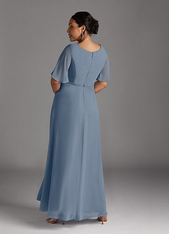 Azazie Tricia Mother of the Bride Dresses Twilight A-Line V-Neck Pleated Chiffon Dress image11