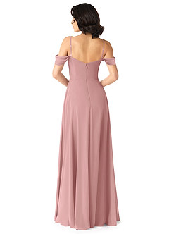 Azazie Tancie At-home Try On Dresses Vintage Mauve A-Line Off the Shoulder Chiffon Convertible Dress image2