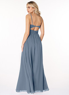 Azazie Yanelie Final Sale Twilight A-Line Scoop Pleated Chiffon Dress image8