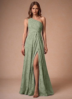 Hermosa Pistachio One Shoulder Maxi Dress image4