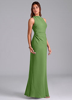 Azazie Evadne Suknie dla druhen Osłona Pofałdowany Szyfon Do ziemi Sukienka image4