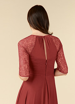 Azazie Gracelyn Mother of the Bride Dresses Rust A-Line Lace Dress image6