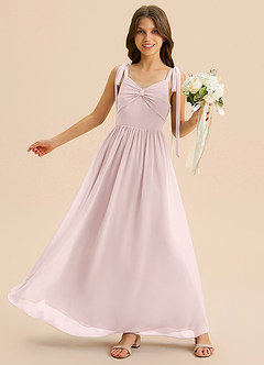 Azazie Izzy Junior Klä av A-Line i Chiffong Plisserad image3