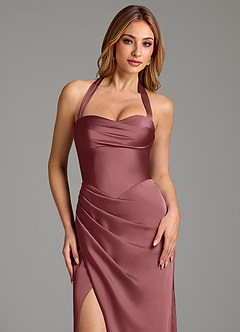Azazie Serenity Brautjungfernkleider Meerjungfrau-Linie Herzausschnitt Stretch-Satin Kleid Amethyst image7