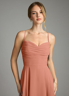 Azazie Ayla Abiti da Damigella Abito A-Line in Chiffon Scollo a Cuore Più Tagliato image3