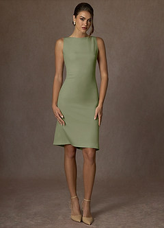 front Kennedy Pistache Vestido estruturado com elastano