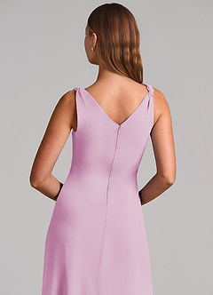 Azazie Nerine Brudtärnklänningar Klä av A-Linje i Chiffong Plisserad Godisrosa image7