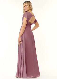Azazie Rylee Bridesmaid Dresses Vintage Mauve A-Line Pleated Chiffon Dress image4