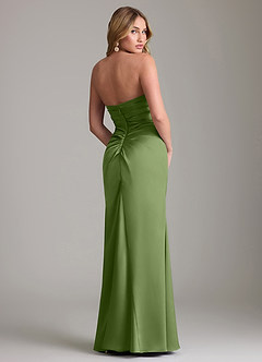 Azazie Lucille Vestidos de damas de honor Vestido de Enebro de Satén Elástico de Corte Sirena Convertible con Sin tirantes image2