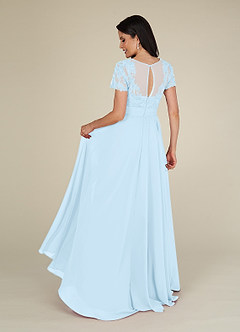 Azazie Annette Mother of the Bride Dresses Sky Blue A-Line Lace Chiffon Dress image2