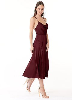 Azazie Ceci Stretch Satin Dress Final Sale  image3