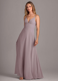 Azazie Amina Bridesmaid Dresses Dusk A-Line Chiffon Dress image3