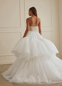 Christian Siriano Bridal for Azazie 2007 Wedding Dresses Diamond White Nude Ball-Gown Sequins Tulle Dress image4