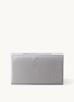 front Rhinestone Satin Clutch Bag