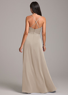 Azazie Naeem Bridesmaid Dresses Frost A-Line Stretch Satin Dress image6