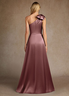Azazie Easton Kleider für die Brautmutter A-Linie One-Shoulder Stretch-Satin Kleid Vintage Mauve image3