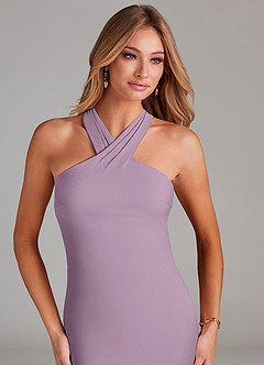 Azazie Doretta Brautjungfernkleider Meerjungfrau-Linie Plissee Chiffon Kleid Blauregen image5