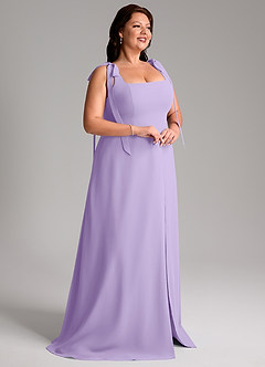 Azazie Debra Bridesmaid Dresses Lilac A-Line with Pockets Chiffon Convertible Dress image12