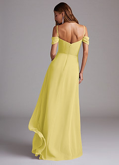 Azazie Marley Bridesmaid Dresses Canary A-Line Off the Shoulder Chiffon Convertible Dress image2