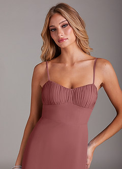 Azazie Breonna Bridesmaid Dresses Amethyst A-Line Sweetheart Neckline Chiffon Dress image5